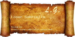 Loser Gabriella névjegykártya